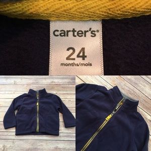 Size 24M Carter’s Blue Fleece Infant Boys Jacket